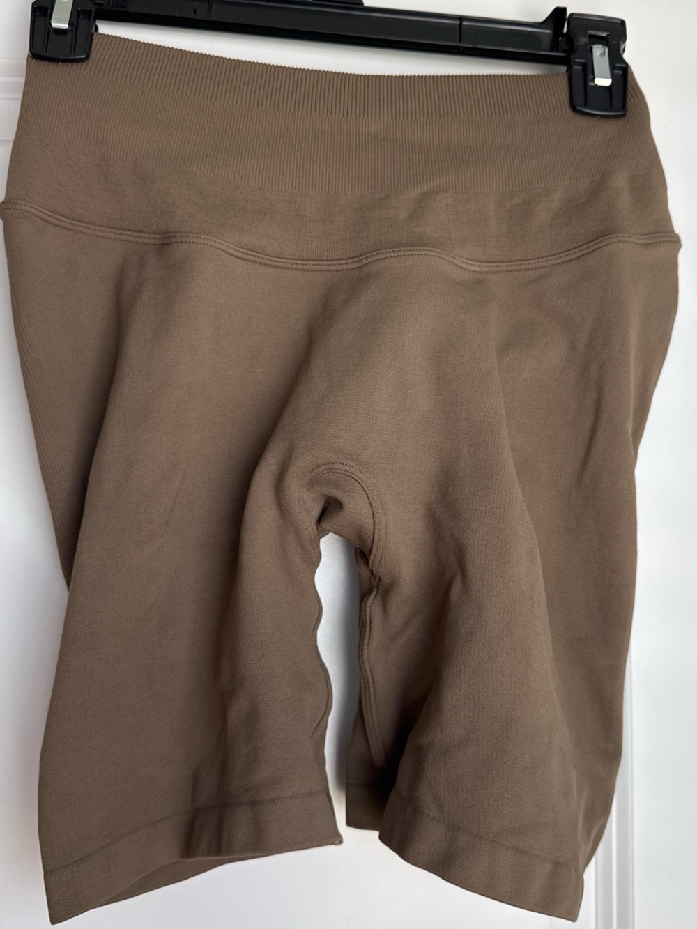 SKIMS High-Waist Brown Seamless Bike Shorts